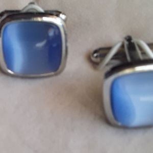 Unisex VintageSwank BabyBlue Moonstone Cufflinks